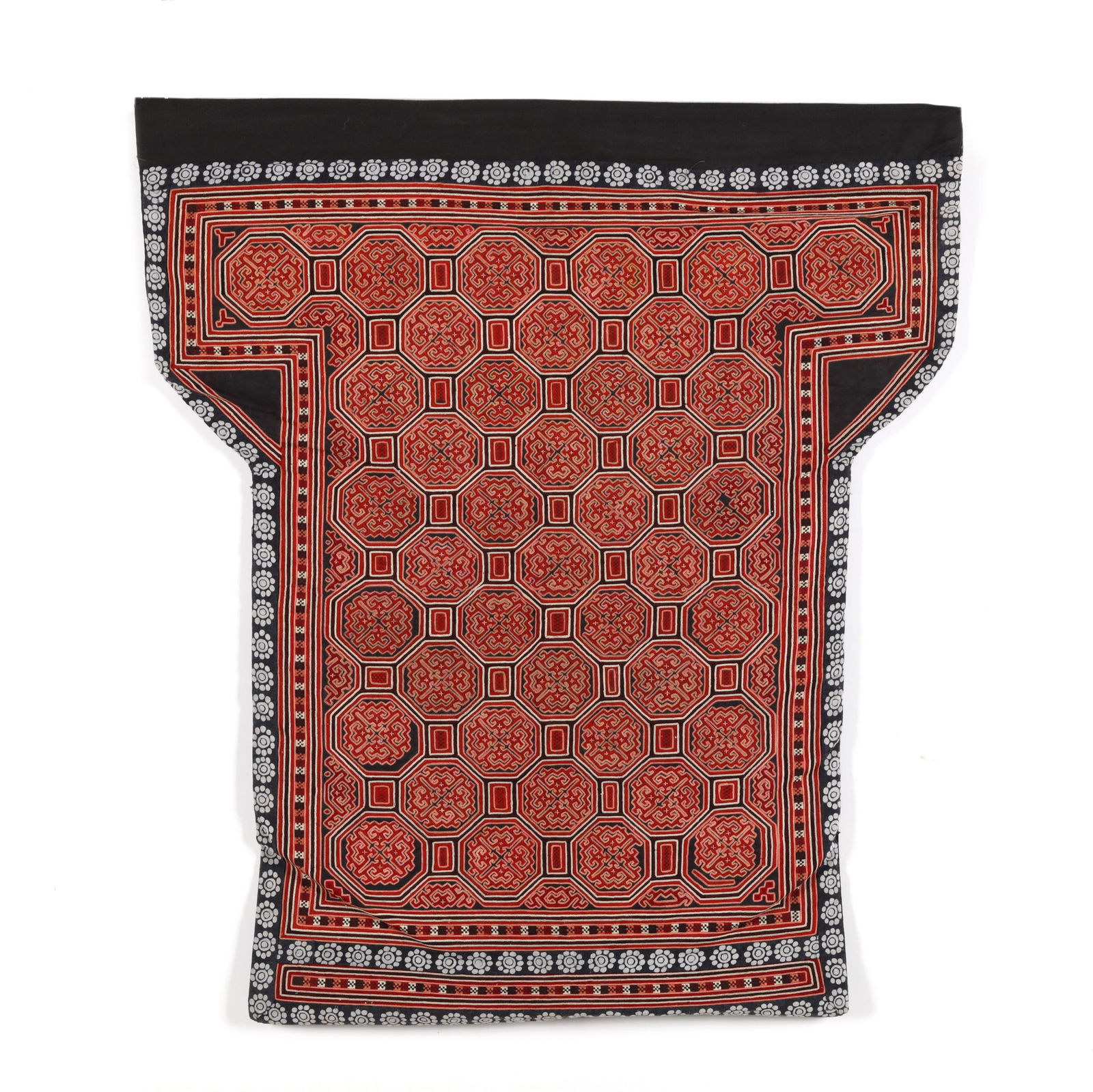 AN ASIAN EMBROIDERED WALL HANGINGAn