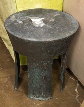 AN ASIAN STYLE PATINATED METAL
