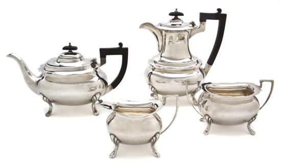 An Assembled English Silver Tea and