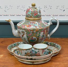 An assembled five piece antique