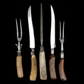 AN ASSEMBLED FIVE PIECE STAG H