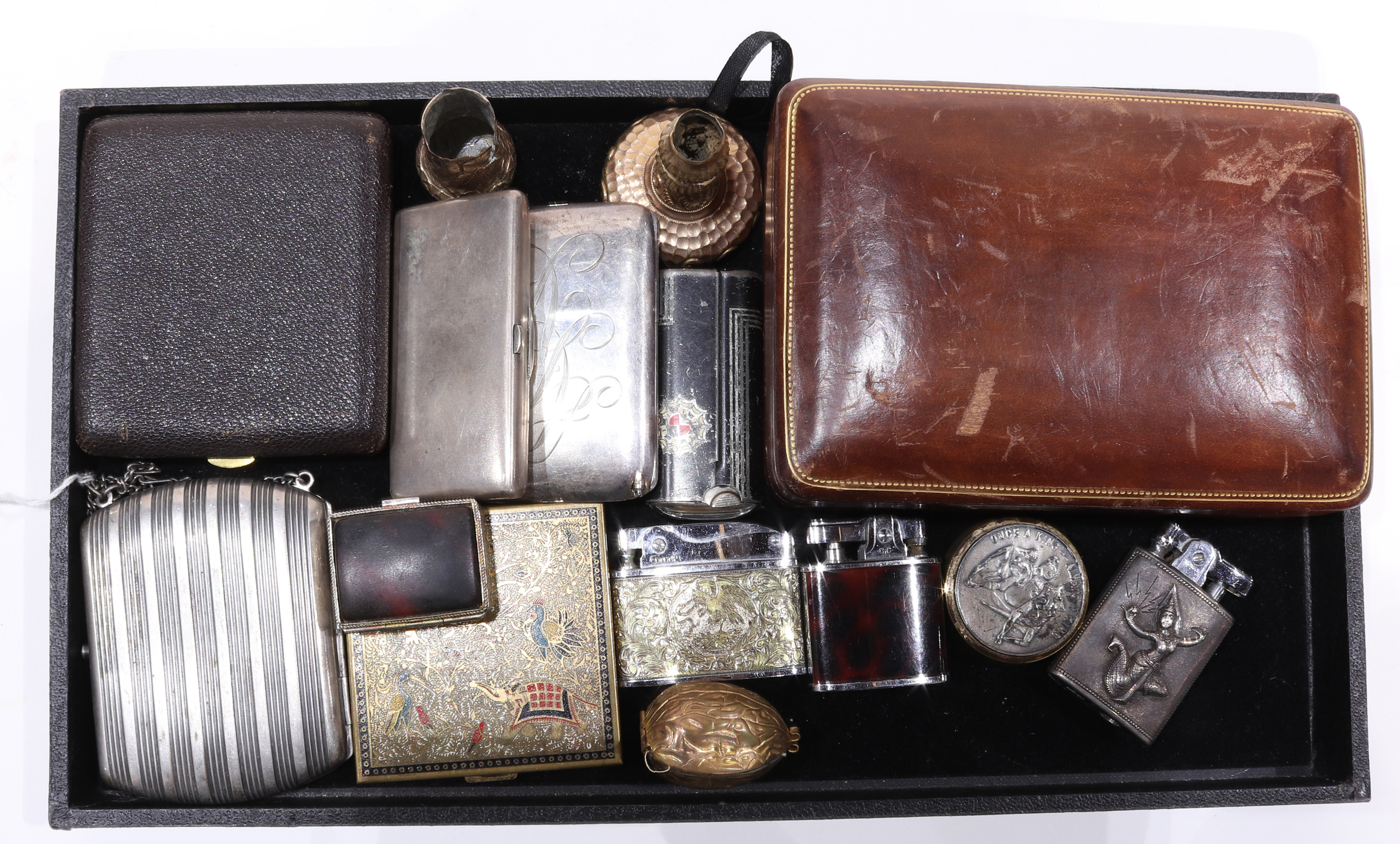 AN ASSEMBLED GROUP INCLUDING BOXES,