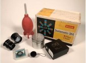 An assembled lot of camera acc