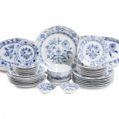 An Assembled Meissen Blue Onio