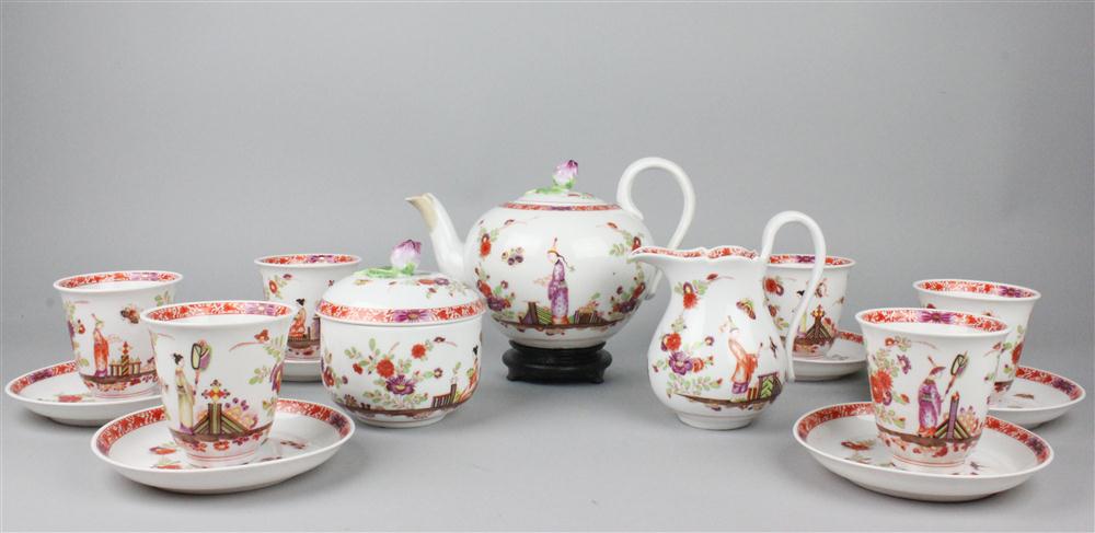 AN ASSEMBLED MEISSEN ECUELLE