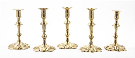 * An Assembled Set of Five Brass