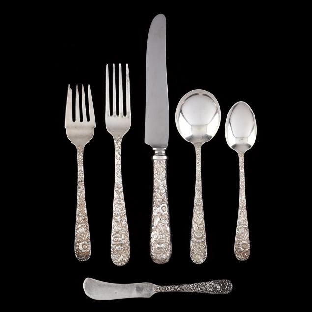 AN ASSEMBLED SET OF REPOUSSé