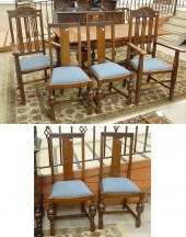 AN ASSEMBLED SET OF SIX CARVED