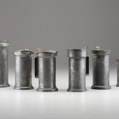 An Assembled Set of Six Pewter