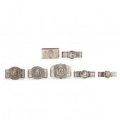 AN ASSEMBLED SET OF SIX SILVER