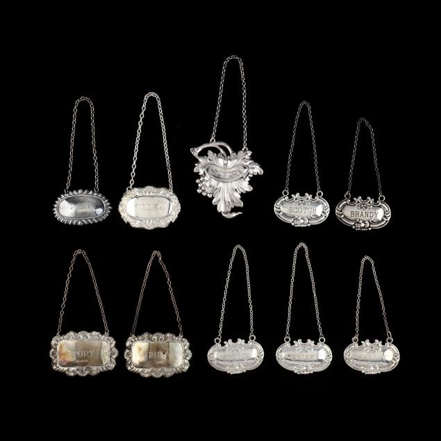 AN ASSEMBLED SET OF TEN STERLING
