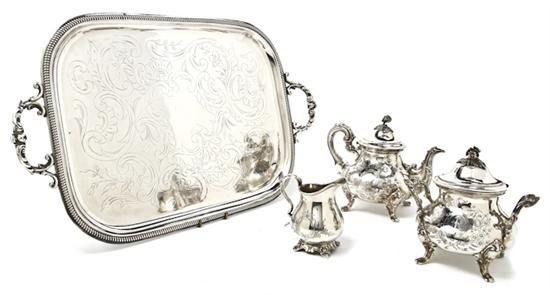 An Assembled Silverplate Tea