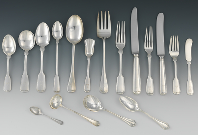 An Assembled Sterling Silver Dinner