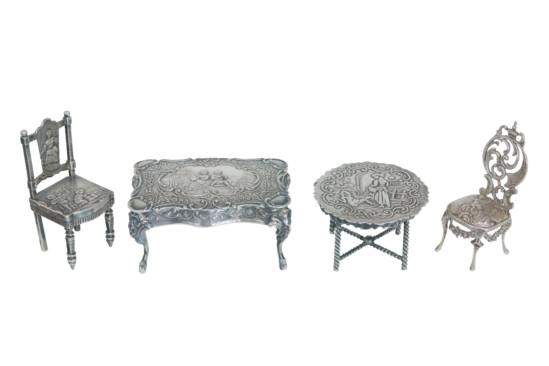 AN ASSEMBLED SUITE OF FOUR ROCOCO