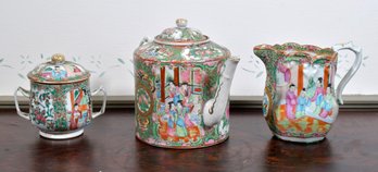 An assembled three piece antique