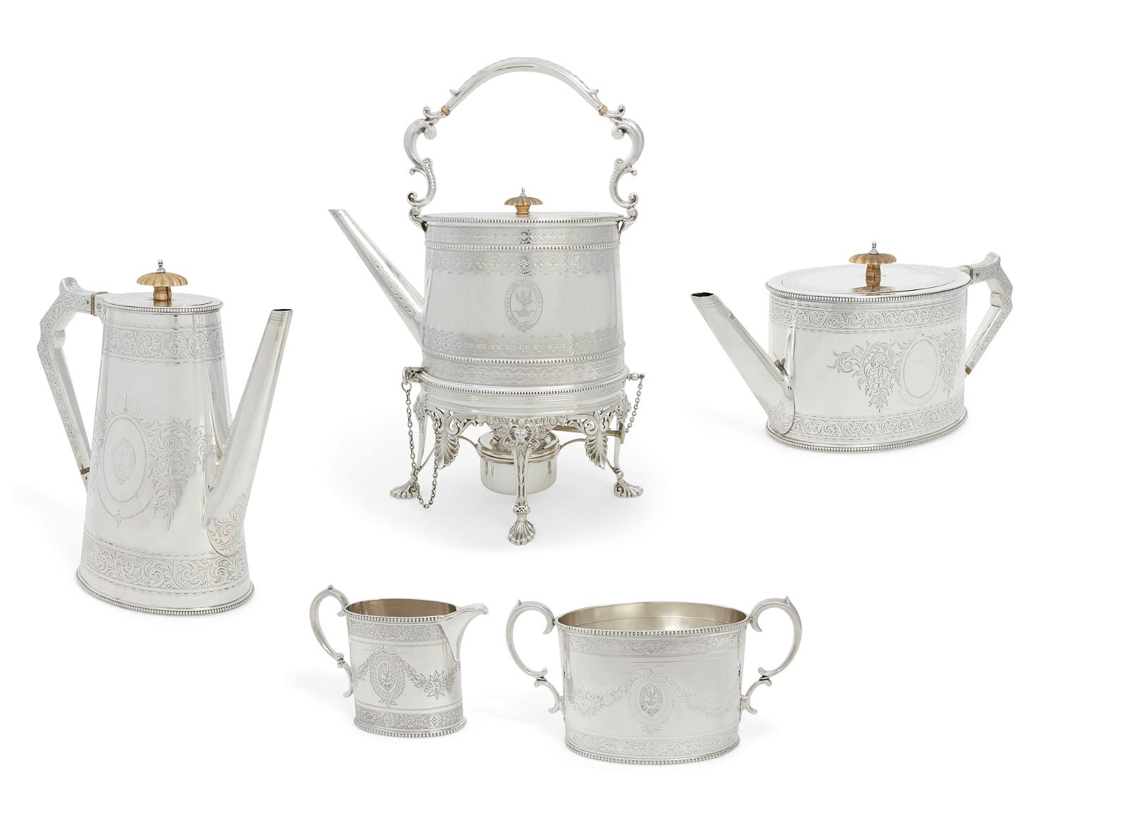 AN ASSEMBLED VICTORIAN STERLING