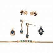 AN ASSORTMENT OF 14K SAPPHIRE