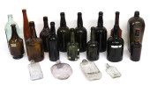 AN ASSORTMENT OF BLACK GLASS A