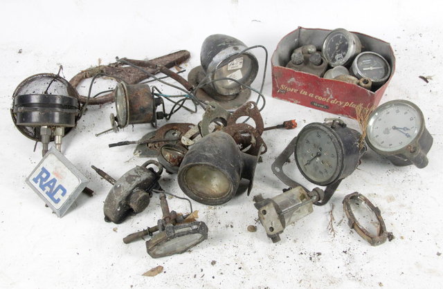 An assortment of gauges etc