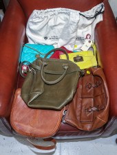 AN ASSORTMENT OF LEATHER BAGS