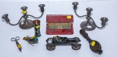 AN ASSORTMENT OF METAL & SILVE