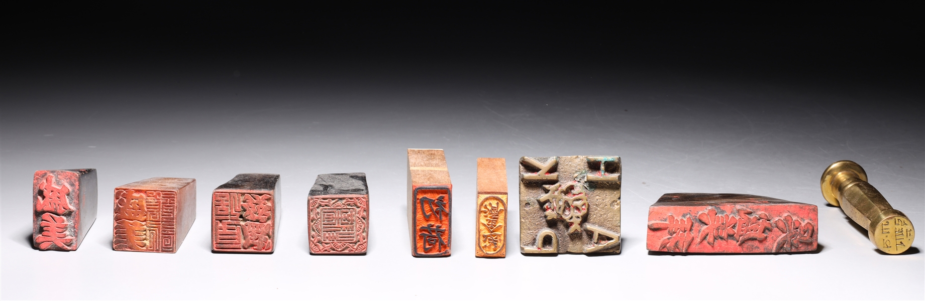 An assortment of nine seals from
