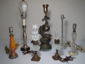 An assortment of vintage table