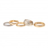 AN ASSORTMENT OF WEDDING BANDS