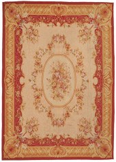 AN AUBUSSON AREA RUGAn Aubusso