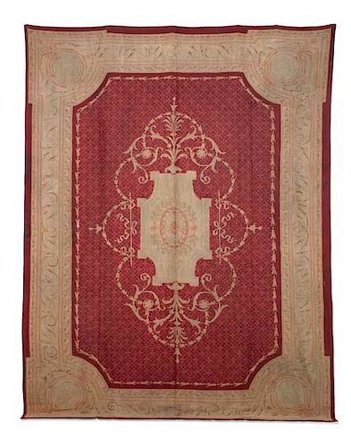 AN AUBUSSON CARPETAn Aubusson
