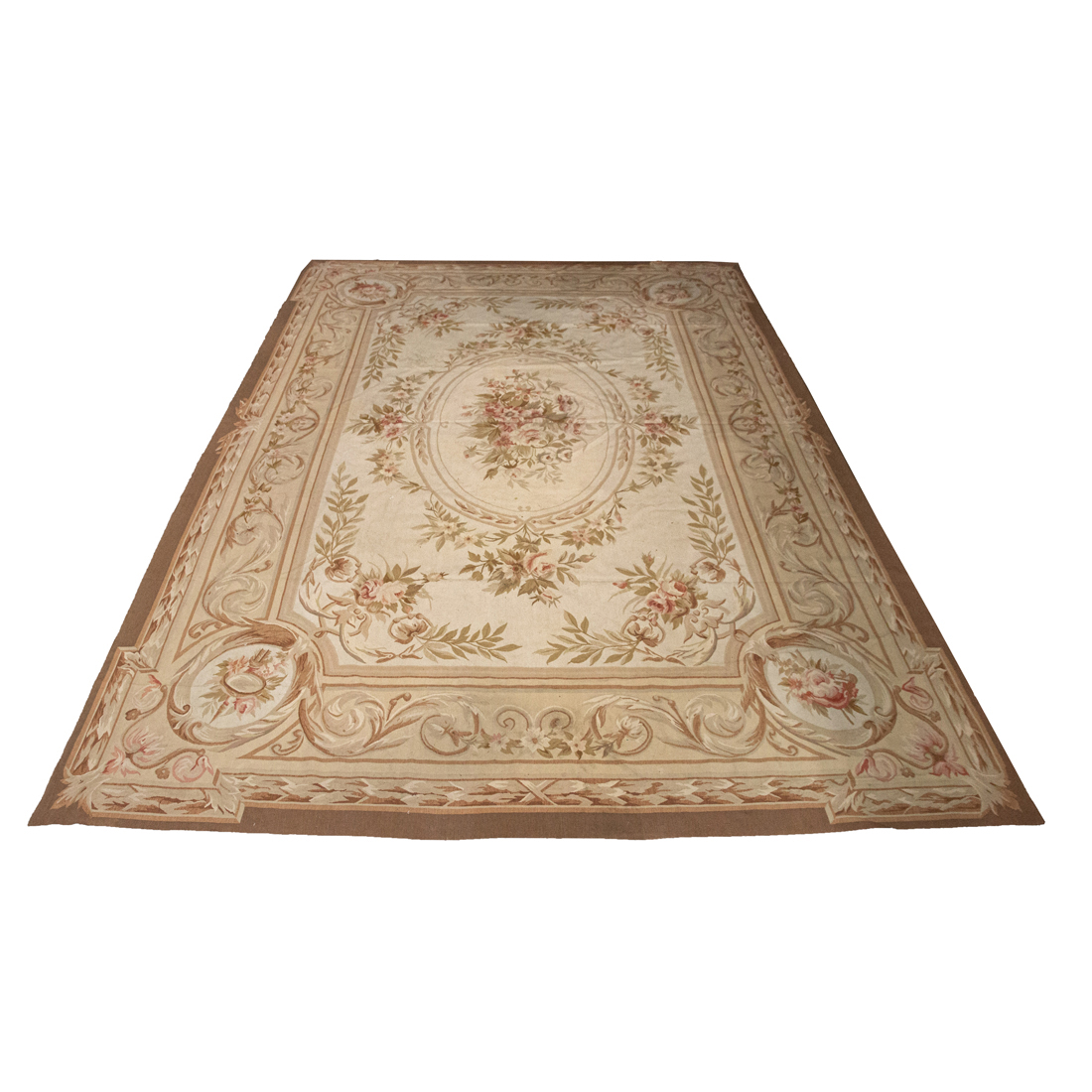 AN AUBUSSON FLORAL TAPESTRY