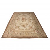 AN AUBUSSON FLORAL TAPESTRY CA