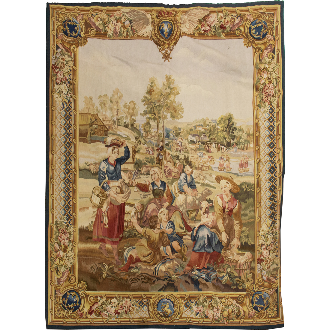 AN AUBUSSON STYLE TAPESTRY FROM THE
