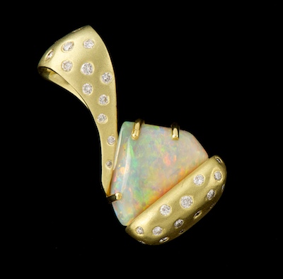 An Australian Opal Gold and Diamond
