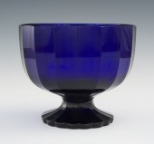 An Austrian Cobalt Glass Pedes