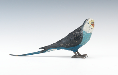 An Austrian Cold Painted Parakeet