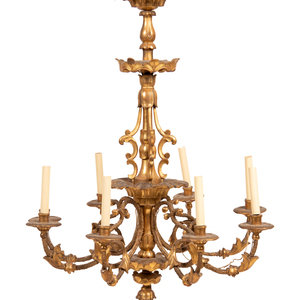 An Austrian Giltwood Eight-Light