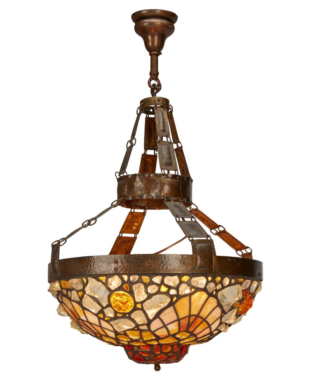 AN AUSTRIAN LEADED CHUNK GLASS