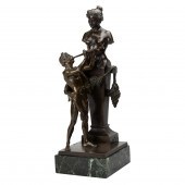 AN AUSTRIAN PATINATED BRONZE F