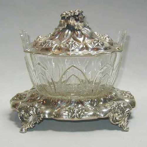 An Austrian Silver and Cut Glass
