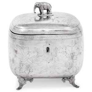 An Austrian Silver Tea Caddy