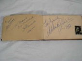An autograph album with signat