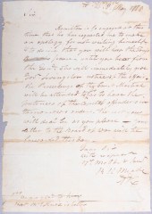 An autograph letter, signed, f