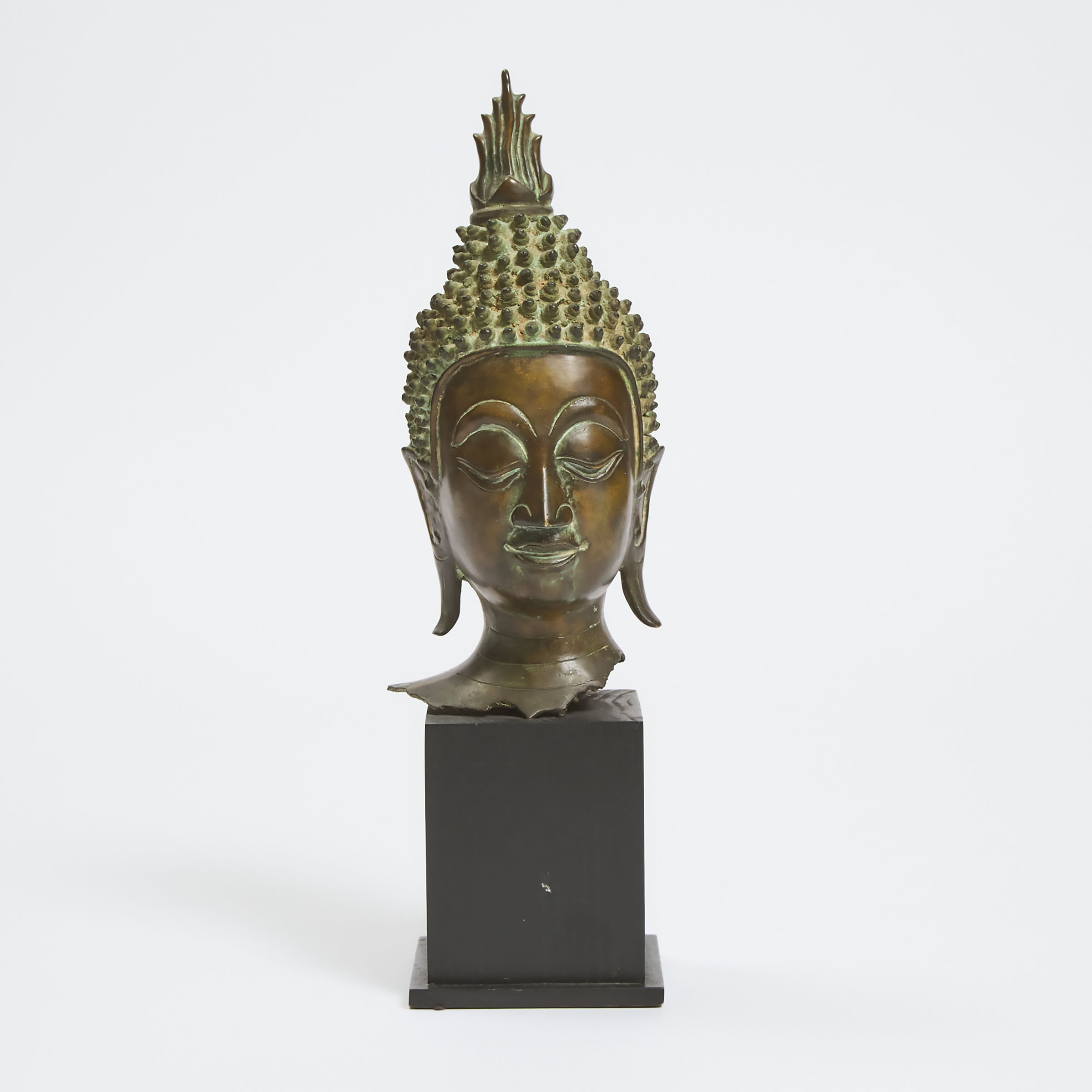 An Ayutthaya Bronze Head of Buddha,