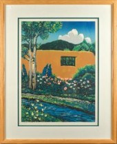 An contemporary lithograph of
