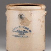 An Eagle Pottery Cobalt Stenci