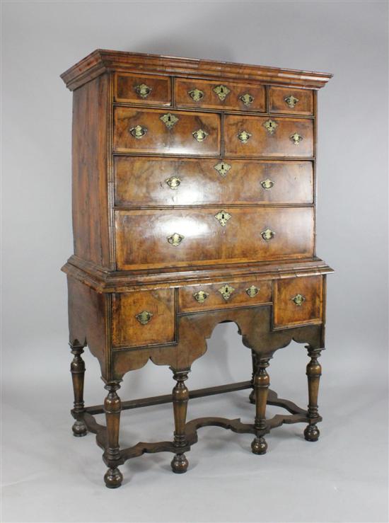 An early 18th century walnut and