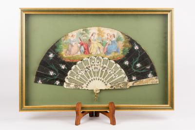 An early 19th Century fan painted a
