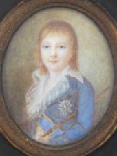 An early 19th century oval ivo