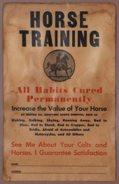 AN EARLY 20C. PLACARD ADVERTIS
